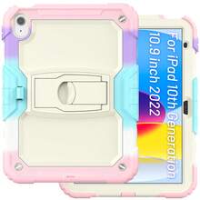 适用于 iPad (A16) 第 11 代/Air11/Air13 M3 (2025) 第 9/8/7 代 (2021/2020/2019) 的重型防震保护壳，坚固耐用的硬壳保护套，内置支架，适用于 10.2 英寸 iPad 2021/2020/2019。 - 迷彩粉紅 - 查看 23