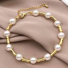 20颗18K镀金黄铜隔珠，竹节珠，金属管珠，小骨质散珠，适用于珠宝制作、手链、项链等DIY工艺品 - 彩色 - 查看 6