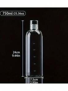 1pc/Portable Large Capacity Plastic Water Bottle, Beautiful Shaker, Travel Essentials, Glass Juice Bottle, Water Bottlepp - Multicolor - View 7