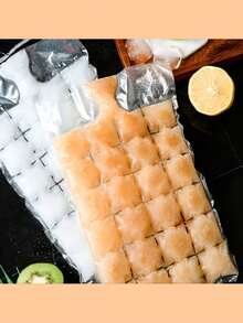 50pcs Household Ice Bag Ice Cube Mold Self Sealing Mouth Ice Bag Ice Grid Bag Ice Making Mold - Clear - View 8