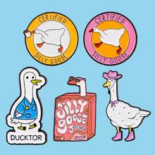 5pcs/Set Dog Cute Enamel Pin Lapel Pins Badges On Backpack Women's Brooch Zinc Alloy Clothes Gift Jewelry Fashion Accessories - Black - View 5