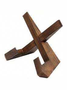 1pc Handmade Wooden Cookbook Stand, Rustic Farmhouse Recipe Book Holder For Kitchen Countertops And Cabinets! - Multicolor - View 3