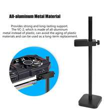 Soporte para tarjeta gráfica de aluminio anodizado VC-2 pulido, soporte de zócalo, negro - Negro - Ver 7