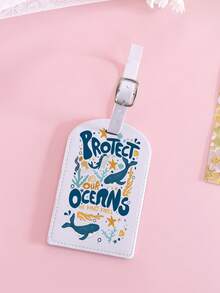 1 Stück leichter und strapazierfähiger PU Gepäckanhänger, geeignet für Reisekoffer, Rucksack, Kreuzfahrttasche, Rucksack-Zubehör, ideal für Bordkarten, unverzichtbar für Herbstreisen und die Rückkehr zur Schule - Muster E - Übersicht 19