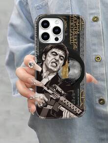 Selected Tony Montana Printed All Inclusive Mixed Color Phone Case From "" Is Suitable For IPhone17PRO MAX/17 AIR/15ProMax/16PROMAX/GalaxyS22/S23/S24/S23 Plus/S24 Ultra/S25/A15/A33/A23  A Must-Have For Daily Commuting - Anti Fading, Immaculate, Holy Mother's Day, Independence Day Gift, Valentine's Day, Birthday Gift For Family And Friends. - White - View 5