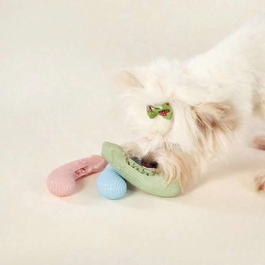 1pc TPR Material Pet Chew Toy, Helps Grind Teeth, Relieve Boredom, Fun To Play - Multicolor - View 1