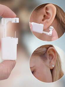 17 pièces/set Kit de perçage d'oreilles jetable et stérile, comprenant 4 pistolets de perçage d'oreilles, 4 tampons de nettoyage d'oreilles, 8 couvercles de protection d'oreilles jetables et imperméables, et 1 stylo de marquage. Convient pour le perçage d'oreilles personnel ou professionnel - Multicolore - Voir 5