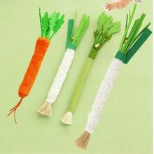 1pc Pesian Cat Mint Toy, Scallion, Cilantro, Carrot Cat Toy, Realistic Vegetable Chew Toy For Self-Play And Teeth Grinding, Pet Toy - Multicolor - View 11