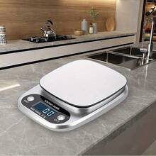 SOKANY Kitchen Food Scale, 4 Measurement Units (G/Oz/Lb), 2 AAA Batteries Powered, LCD Display, Unit Conversion. Precise Digital Scale, Suitable For Baking And Cooking, Essential Kitchen Precision Measurement Accessory. - Silver - View 3