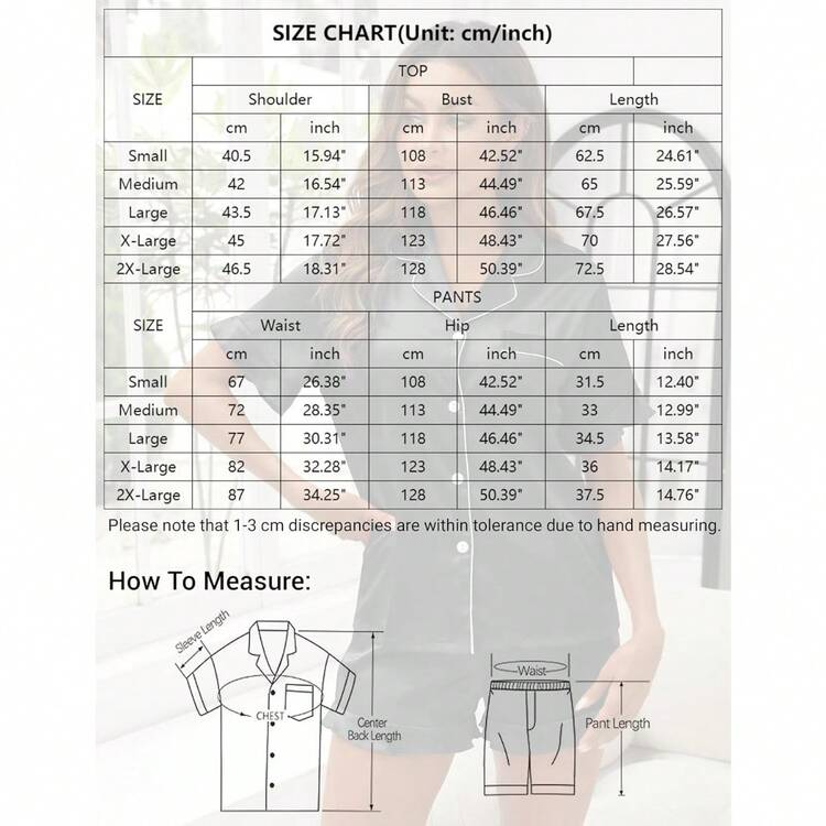 Silk Pajamas, Short Sleeve Button-Down Satin Pajama Set, Ruffle Design - xanh quân đội - Xem 7