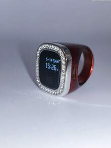 OLED Screen Multi-Channel Vibration Reminder Time Date Alarm Function Ring-Shaped Electronic Counter, New Counter Tasbih Watch Ring, OLED Screen Display, 33_66_99_100 Vibration Prompt, Fashionable & Luxurious, Suitable For Muslim Prayer Counting, Festival Gifts, Etc. - Multicolor - View 10