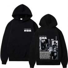 Hot Sa-Le Rapper Camiseta De Roa 2025 Fashion Long Sleeve Y2k Clothes Mens Harajuku Hoodie Oversized - 黑色4 - 查看 1