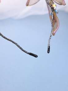 1pc Women's Handmade Blue Flower Crystal Headband, Ombre Color, Suitable For Daily Wear And Formal Occasions,Wedding Hair Accessories - 金色 - 查看 5