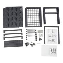 YUNRUX Gartenwerkzeug-Organisator für Garage, Kohlenstoffstahl Mehrzwecklager für Gartenwerkzeuge mit Rädern, Halter Gartenwerkzeuge 86 x 76.5 x 30 cm - A - Übersicht 11