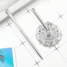 1pc Diamond Ballpoint Pen, Suitable For Bank, Hotel Counter - Multicolor - View 4