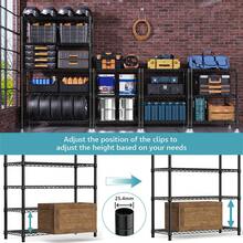 M MZG 2000 Lbs Heavy Duty Adjustable Metal Shelving Unit, 5-Tier Black Storage Shelf Multi-Use For Garage, Pantry, Kitchen, Warehouse, Basement, Closet – 17.7" D X 47.2" W  X 72" H - Kệ 5 tầng màu đen, kích thước 17.7" D x 47.2" W x 72" H - Xem 5