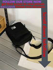 Men's Canvas Contrast Color Mini Crossbody Bag, With Pendant, Shoulder Bag, Can Hold Phone, Passport, Credit Cards, Ideal For Travel, School, Concerts, Festivals, Sports Events. Large Capacity Multi-Functional Crossbody Bag For College Students, Essential For Vacation Travel, Also Suitable As Men's Camping Crossbody Bag, Back To School Bag, Spring Break Bag, Crossbody Bag, Stationery Wallet, Shoulder Bag, Side Bag, Mini Bag, Phone Bag, Canvas Tote, Camera Bag, Etc. - Multicolor - View 2