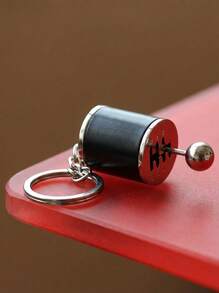 Joivida 1pc Unisex Creative Gear Shift Zinc Alloy Keychain - Black - View 4