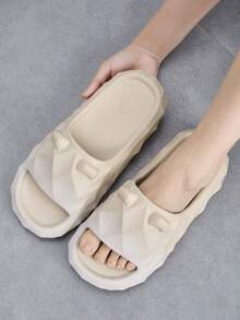 YOUMGL 2026 New Men's Thick Sole Slippers With Cushion, Indoor Non-Slip Soft Bottom Quiet Bathroom Sandals - White - View 6