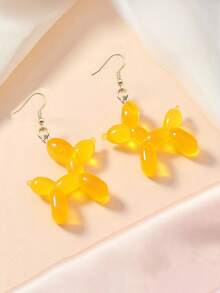 可爱夜光3D气球狗树脂设计耳坠，趣味礼物，多种夜光颜色，女士珠宝配饰，适合日常佩戴、送礼、音乐节、度假、马戏团场景等场合。 - 淺藍色 - 查看 23