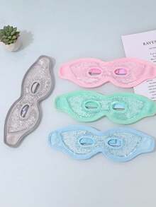 1/2 piezas Máscara de ojos de gel hueca, máscara de ojos para compresas frías/calientes, material suave apto para viajes y descanso - Multicolor - Ver 9
