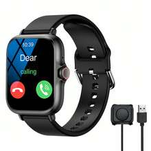 Reloj inteligente con pantalla táctil HD de 4,65 cm - Llamadas inalámbricas, cámara, control de música | Compatible con Android/iOS, unisex, esfera personalizable, alarma y alertas de llamadas/mensajes - Multicolor - Ver 11