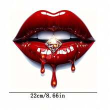 1pc/2pcs/3pcs Long-Lasting Red Lip Patch Heat Transfer Stickers, For DIY T-Shirts, Sweatshirts, Jeans, Hoodies, Backpacks, Jackets, Handbags, Pillows - L - View 8