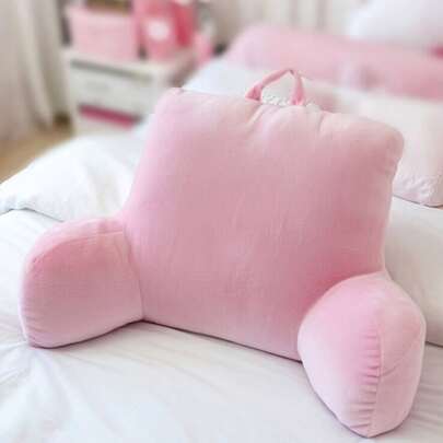 Cojín Respaldo Rosa de Tacto Suave para Relajación, Descanso y Lectura  Uso en Cama o Sofá,  Funda Extraíble, Almohada Lavable. Mod9604