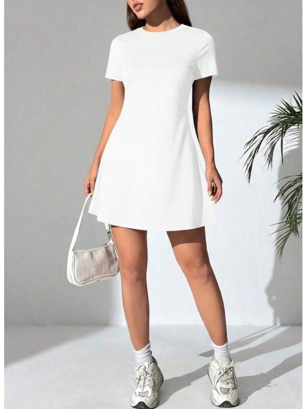 Vestido Corto De Mujer Comodo y Sexy Ligero y De Calidad Colores Solidos