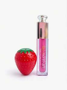 Set labios glow – lip oil sin color + bálsamo fresita - Rosa - Ver 4