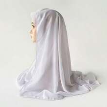 1pc Random Breathable Tubular Headband Scarf, Long Scarf, Hijab, Soft & Lightweight, Multipurpose, Daily Accessory, Silky Touch For Women, Suitable For Evening Dress, Party, Travel, Office, Wedding Gift - Multicolor - View 4