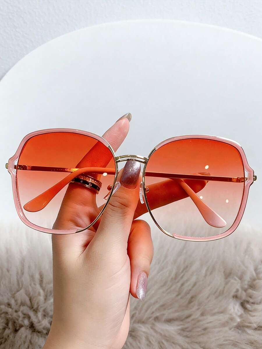 1副时尚新款韩版复古个性化眼镜 - 彩色 - 查看 1