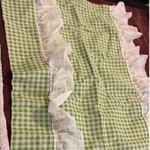 1pc Fresh Classic Multi-Color Plaid Fabric, Kitchen Window Curtain, Universal Short Curtain For All Seasons - Green - View 5