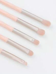 5支装斜角眼影刷、晕染刷、眉刷，多功能眼妆刷具 - 彩色 - 查看 3