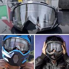 4-FQ Motocross Brille, Crossbrille, Hochwertige Motorradbrillen, ATV Dirt Bike Off Road Racing MX-Fahrbrille, Anti Fog UV Schutzbrille mit Double Lens Schaumstoffpolsterung (Schwarz)-5265 - Schwarz2 - Übersicht 3