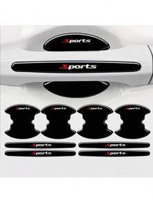 8pcs Car Door Handle Bowl Anti-Scratch Protective Stickers, Universal Fit With Paint Protection Film, Wear-Resistant - One Size - View 5