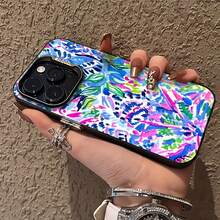 Preppy Coastal Summer Flowers Element-Design Phone Case, Suitable For IPhone Models 16, 15, 14 Pro Max, 13, 12, 11, XR, XS Plus Phone Cases, Made Of TPU Silicone Material, Providing Shock And Drop Protection, With Drop Protection Function, And Has A Very Good Hand Feel. It Is The Most Suitable Gift For Family, Friends, And Loved Ones. - LB22 màu đen - Xem 4