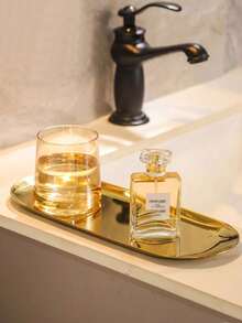 1 pieza Bandeja de tocador de estilo de lujo dorado, adecuada para el baño, el lavabo, el inodoro - Multicolor - Ver 3