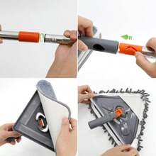 Wall Cleaner Mop With Adjustable Long Handle & 360° Rotating - Multi- Ceiling/Wall/ Suitable For Walls, Ceilings, Floors, Baseboard With 6 Replacement Pads, Extendable Pole, No Ladder/ Assembly - 6pcs - View 6