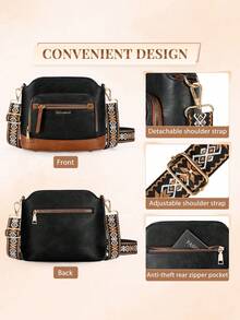 女士防水真皮斜挎包 单肩包 手提包 斜挎包 旅行包 - 彩色 - 查看 7