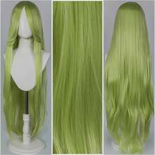 Karida 60cm/24inch Extra Long Straight Synthetic Hair Wig With Bangs, Colorful, Suitable For Daily Use, Cosplay, Halloween, Christmas, St. Patrick's Day And Other Costume Parties - Multicolor - View 151