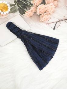 1条蕾丝发带，弹性防滑发箍，时尚女士发饰，多功能发带，可遮盖白发和碎发，化妆配饰，女士头巾SPA发带 - 彩色 - 查看 17