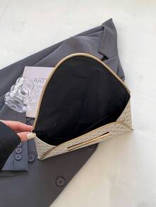 2024 Summer Fashionable Large Capacity Floral Print Clutch Bag, Women Handbag - White - View 8