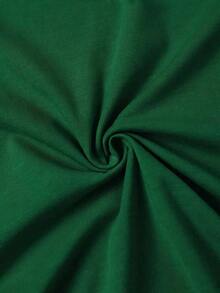 Valentine Outfits For Women2026Rhinestone Heart & Four-Leaf Clover Printed Black T-Shirt - Casual Crew Neck, Breathable,  Summer Tee With Sparkle Details - Perfect For Valentine's Day, St Patrick's Day, Everyday Wearvalentine's Day Valentines Clothes - 綠色 - 查看 4