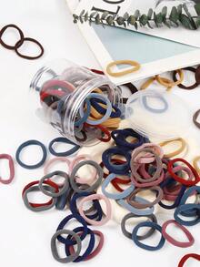 100条高弹力基础款女士发圈，适合女性使用，完美适用于简单的马尾辫、发髻或盘发造型。这款发圈时尚实用，尽显高端优雅气质；简约设计是女士高马尾发型的理想之选。美妆家居发饰发圈 - 莫蘭迪色 - 查看 8