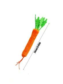 1pc Pesian Cat Mint Toy, Scallion, Cilantro, Carrot Cat Toy, Realistic Vegetable Chew Toy For Self-Play And Teeth Grinding, Pet Toy - Multicolor - View 2