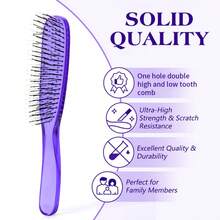 1把全新水晶发梳，头部按摩梳 - 适用于直发、湿发和干发，女士礼品套装 - 多色 - 查看 6