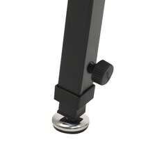 gladney Soporte plegable para teclado de alta resistencia con capacidad de carga de 150 kg, altura de 65-82 cm, ancho de 71.5-107.5 cm, pies antideslizantes, acolchado de EVA, perillas de extracción rápida, transporte compacto - Negro - Ver 11