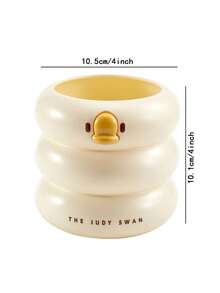 卡通创意化妆刷笔筒圆形多功能文具收纳盒可爱学生创意桌面办公收纳盒 - 彩色 - 查看 7