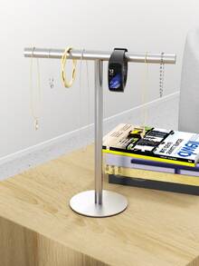 1pc Square T-Shaped Hand Towel Rack, Double-Heavy Bottom Seat - Independent Modern Bathroom Japanese Kitchen Hair Hand Towel Rack, Space-Saving Table Organizer Rack, Suitable Hand Towel Rack, Necklace Etc. Rack, Matching Small Space - Multicolor - View 10